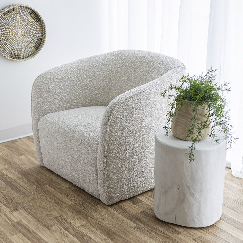 Bûche moderne blanche 16" - Nova