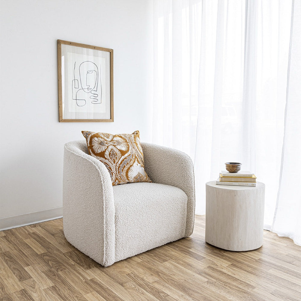 Bûche moderne blanche 16" - Nova