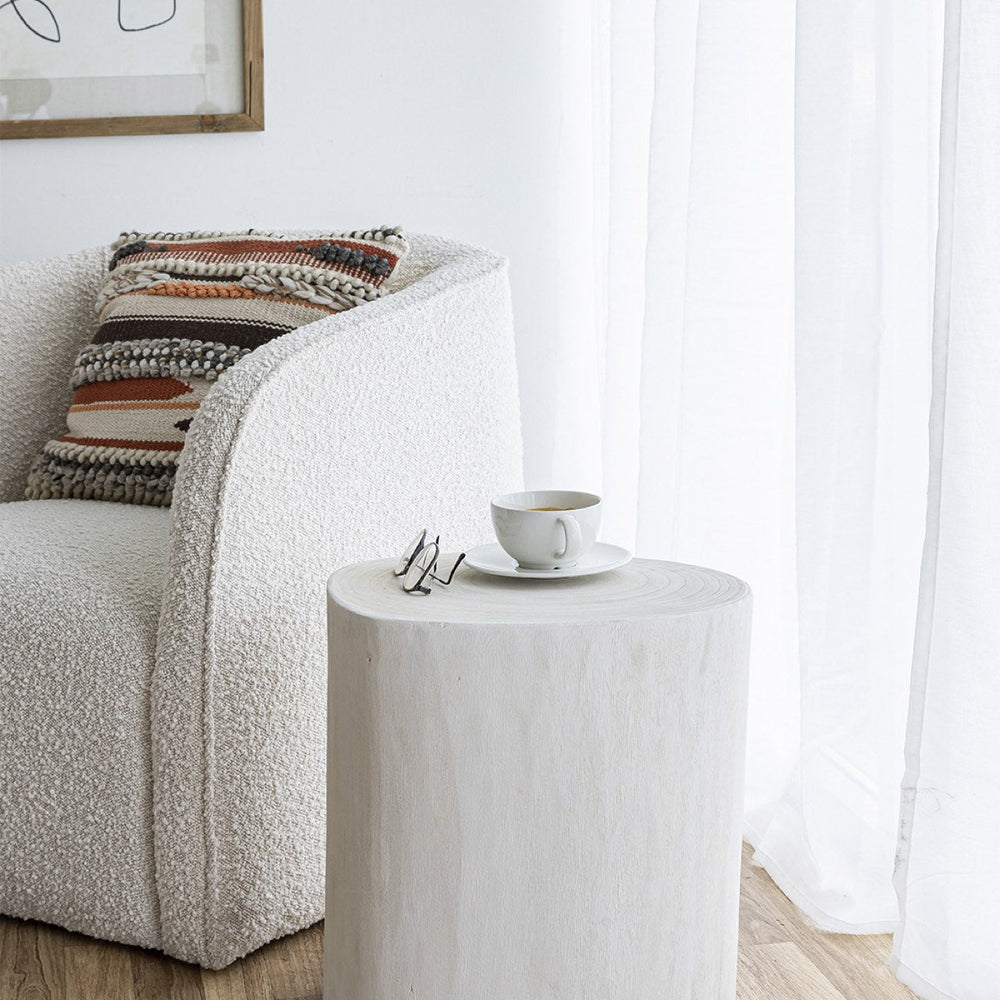 Bûche moderne blanche 16" - Nova