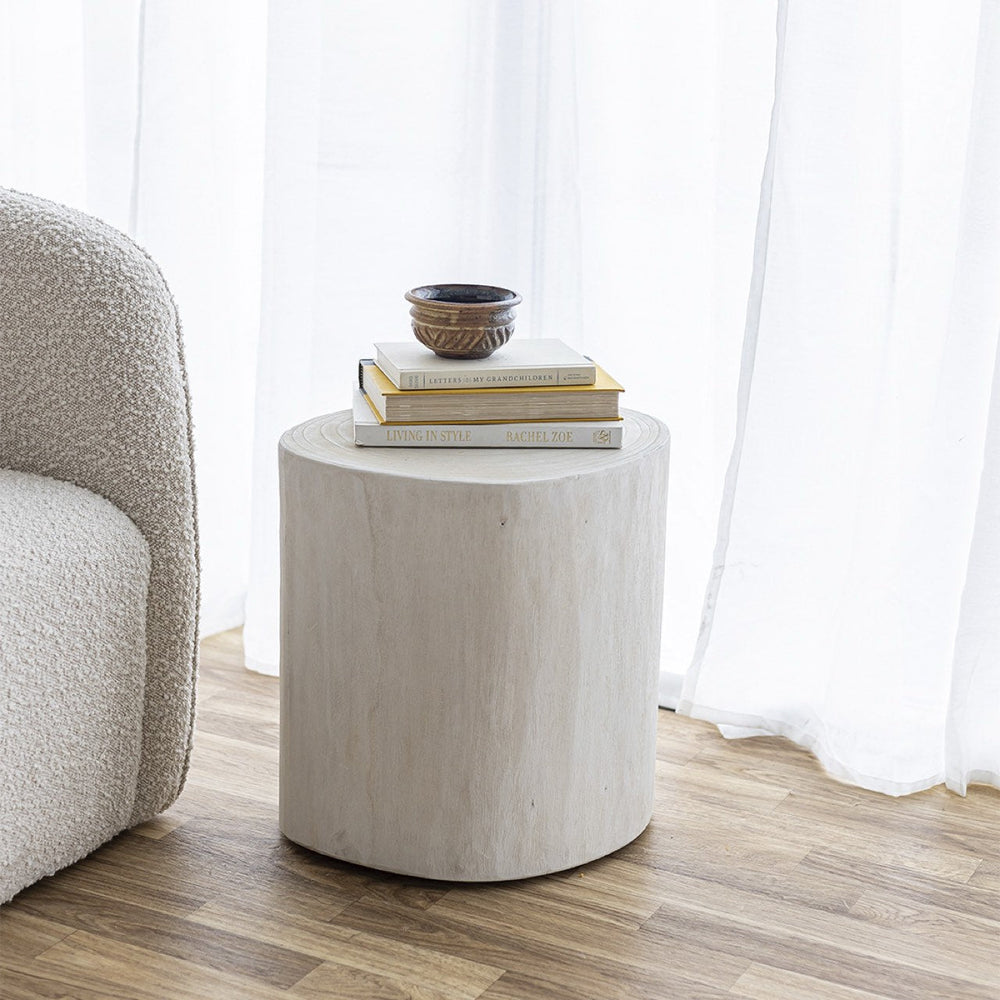 Bûche moderne blanche 16" - Nova