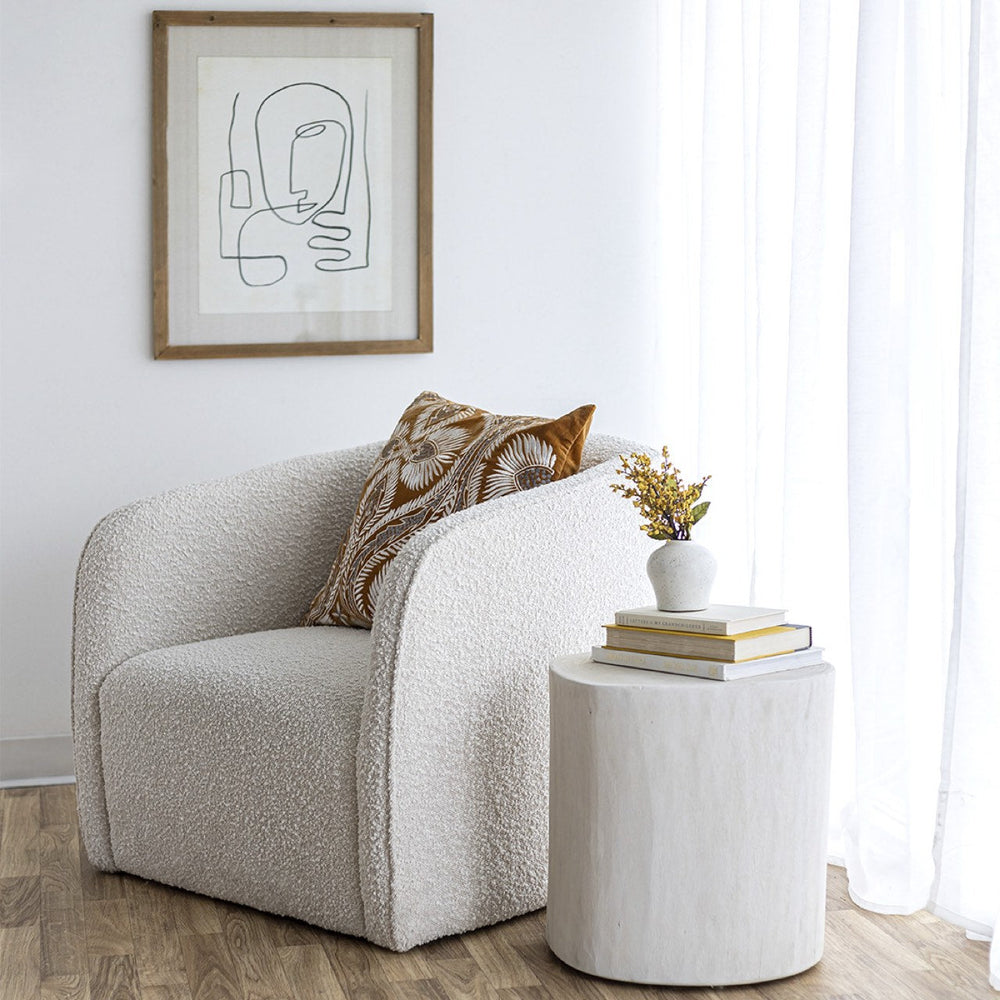 Bûche moderne blanche 18" - Nova