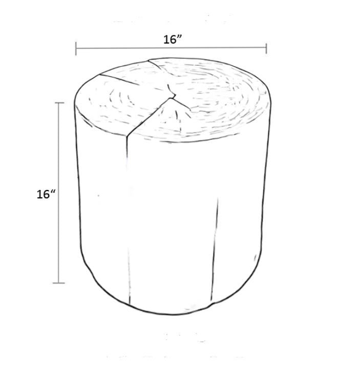 Bûche moderne blanche 16" - Nova