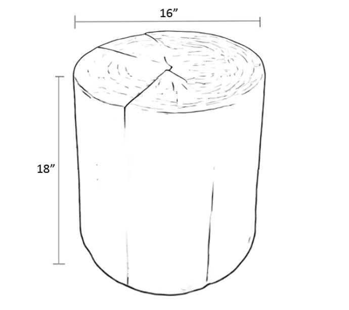 Bûche moderne blanche 18" - Nova