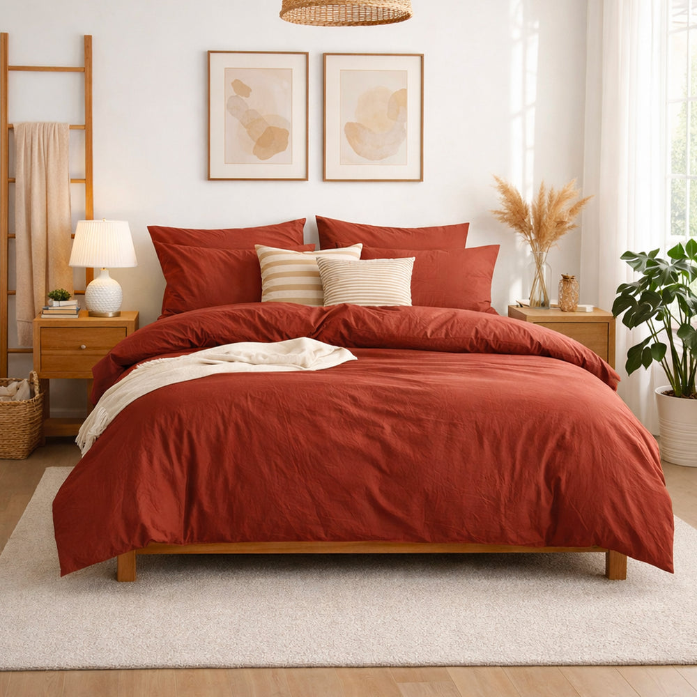 Duvet cover set - Nature terracotta