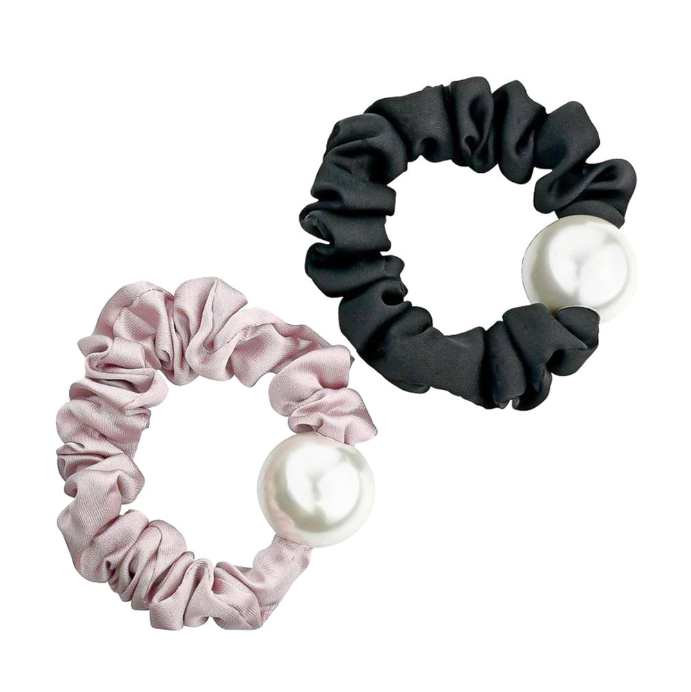 Set of 2 scrunchies - Pearl
