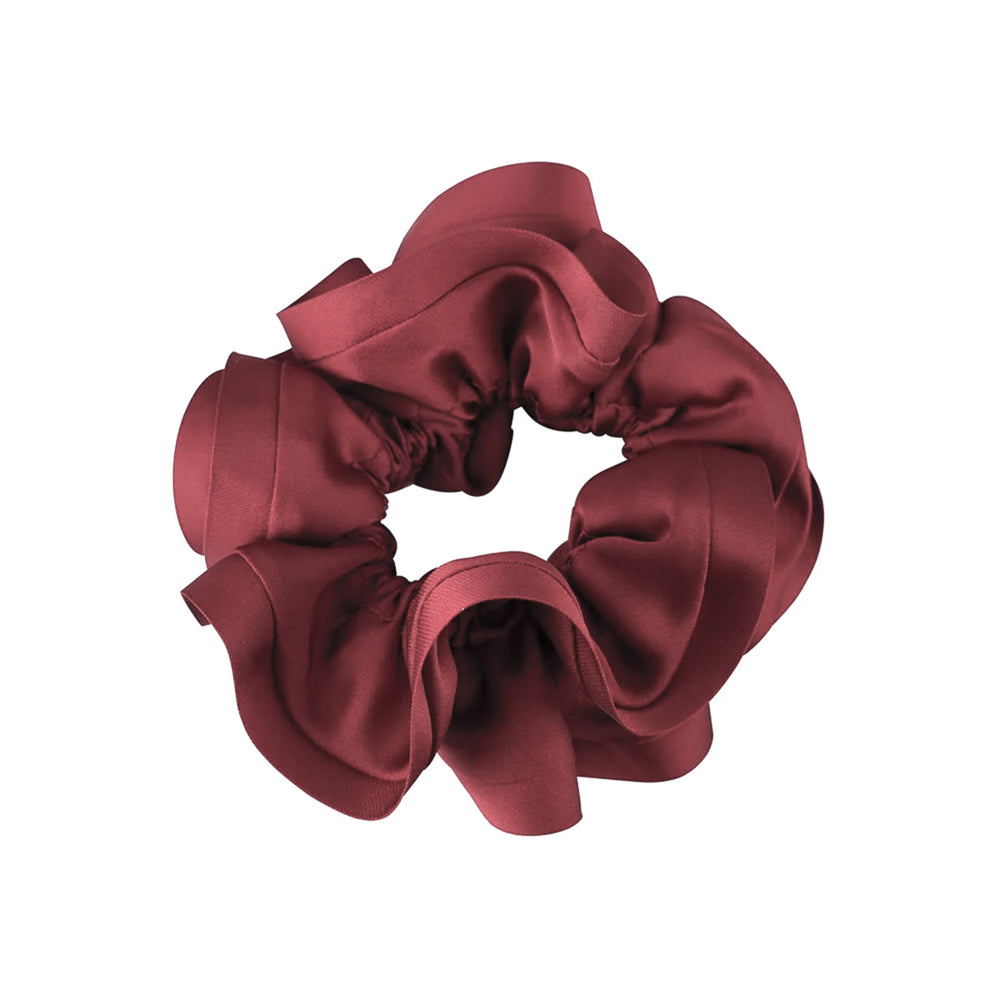Chouchou rouge vin en satin
