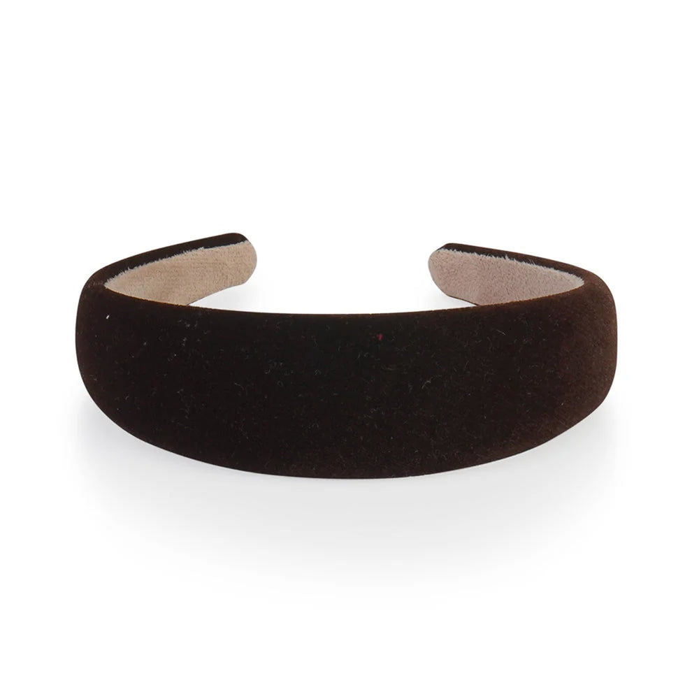 Brown velvet hair tie