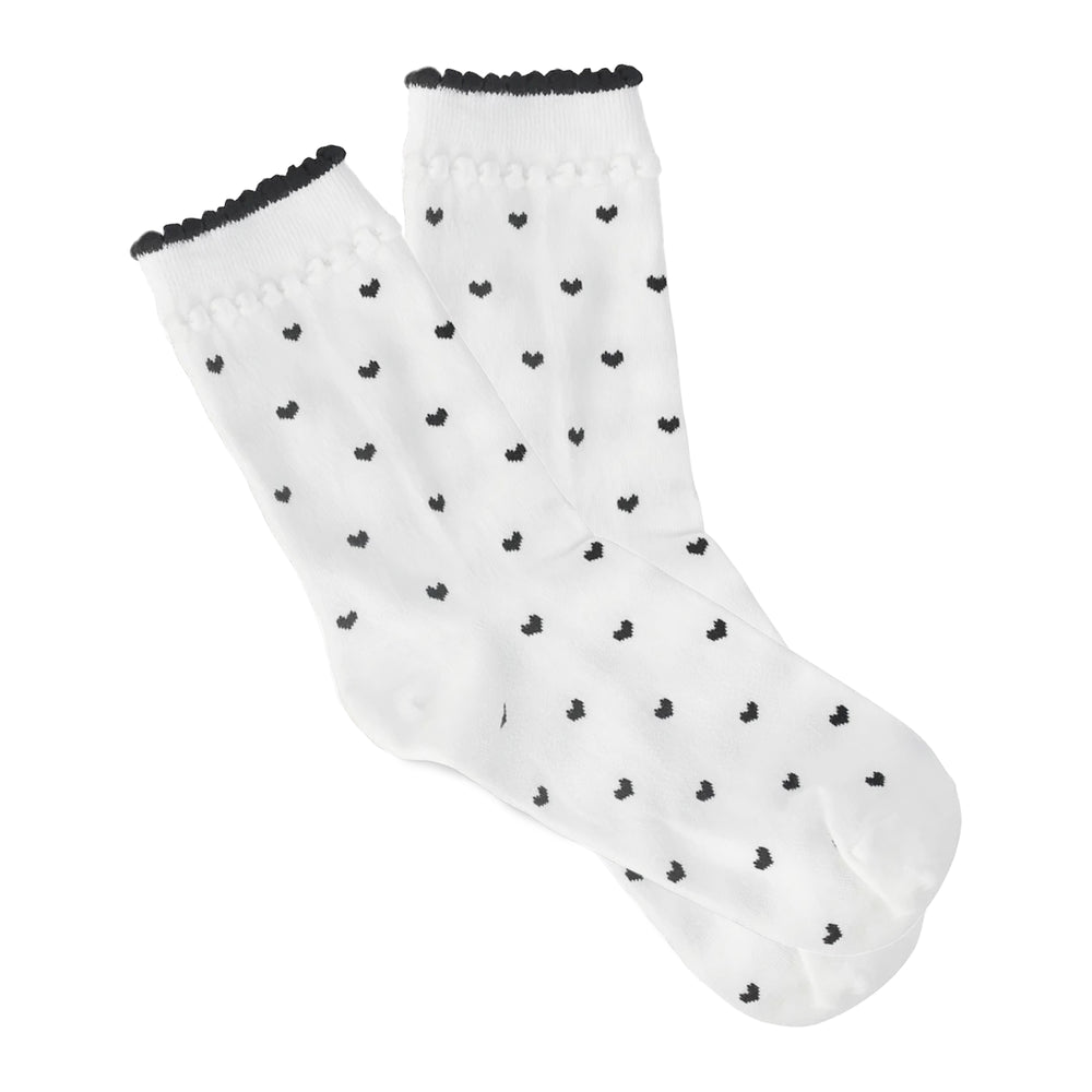 White base - Black hearts