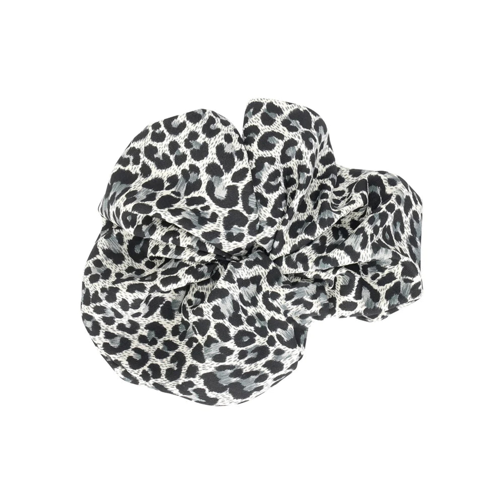 Chouchou motif léopard gris