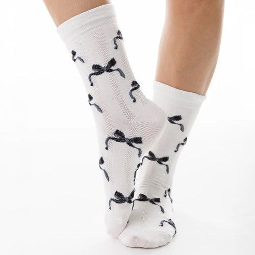 Bas avec boucles - Blanc