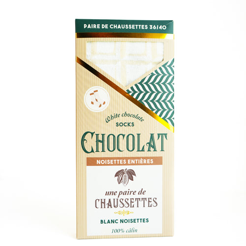 Chaussette pour hommes - Tablette de chocolat blanc