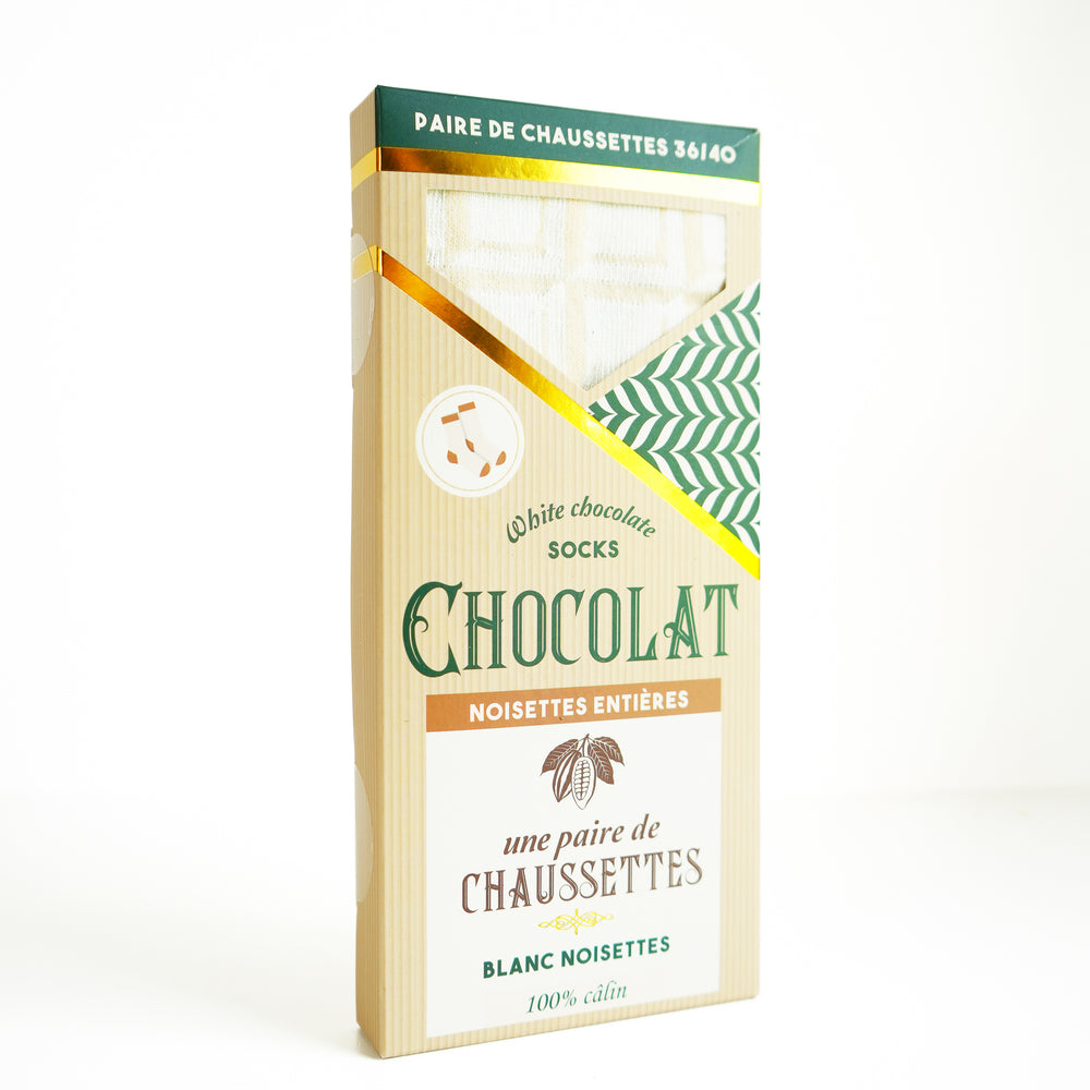 Chaussette pour hommes - Tablette de chocolat blanc