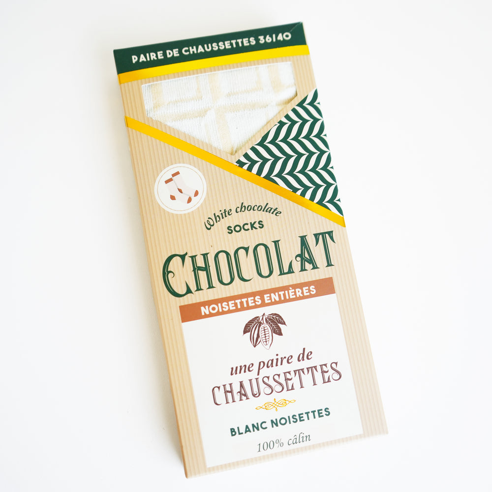 Chaussette pour hommes - Tablette de chocolat blanc