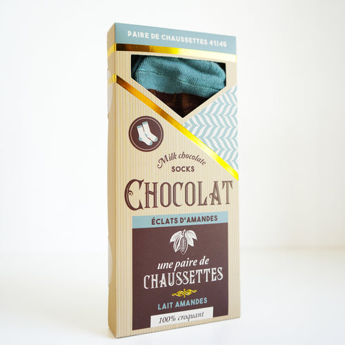 Chaussette pour hommes - Tablette de chocolat amandes