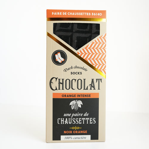 Chaussette pour hommes - Tablette de chocolat noir
