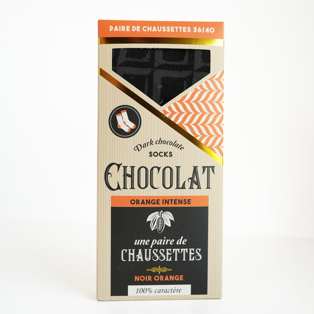 Chaussette pour hommes - Tablette de chocolat noir