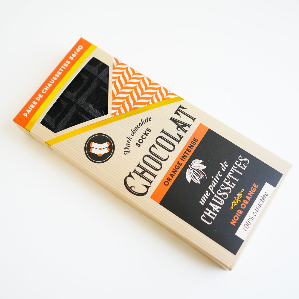 Chaussette pour hommes - Tablette de chocolat noir