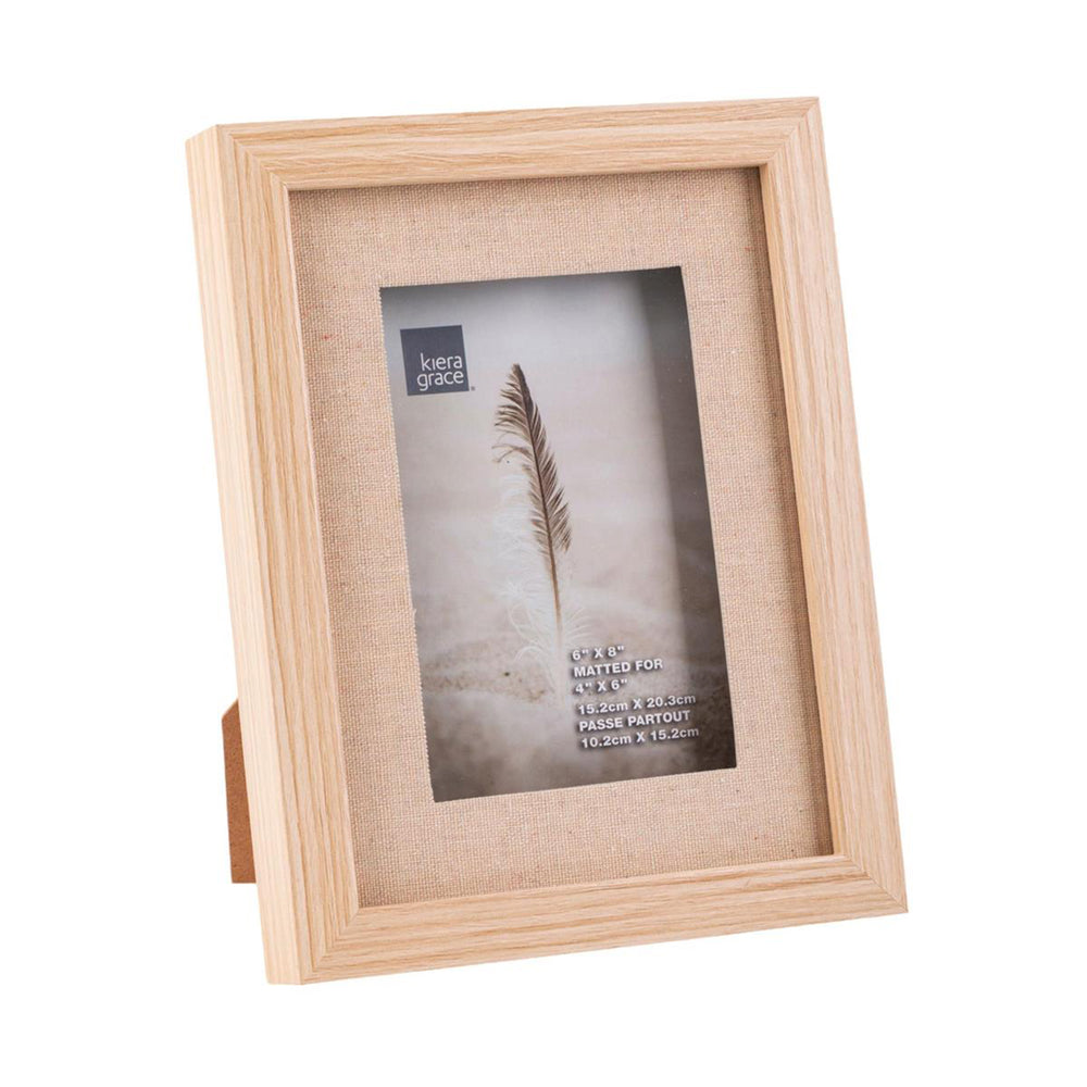 Cadre photo 6 x 8 - Bois et lin