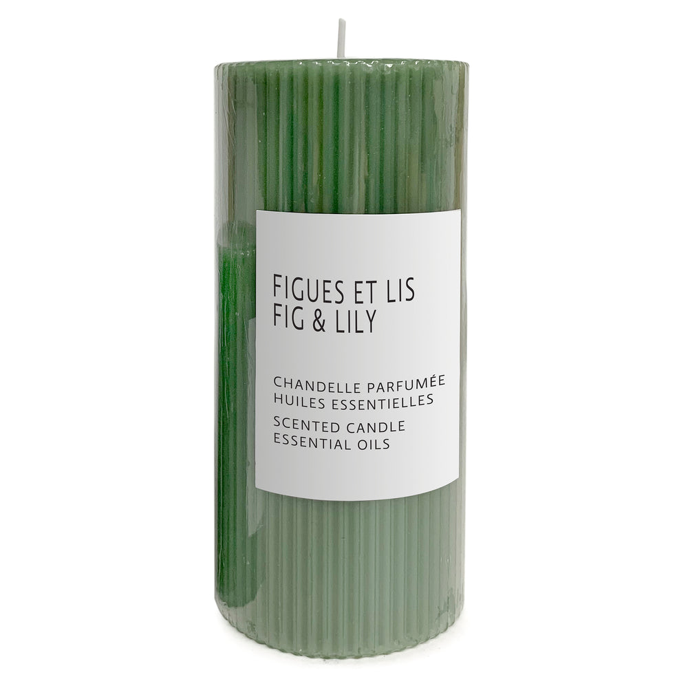 Chandelle verte - Figues & lis||Green candle - Figs & lilies
