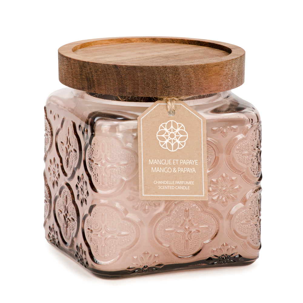 Glass candle - Taupe