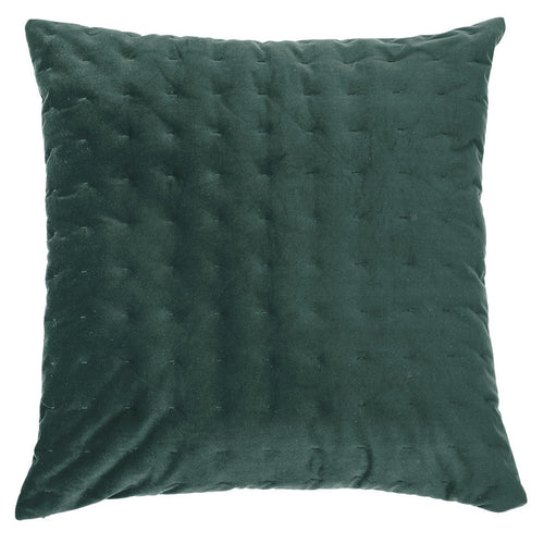 Coussin européen en velours vert foncé - Riad