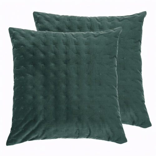 Ensemble de coussins en velours vert foncé - Riad