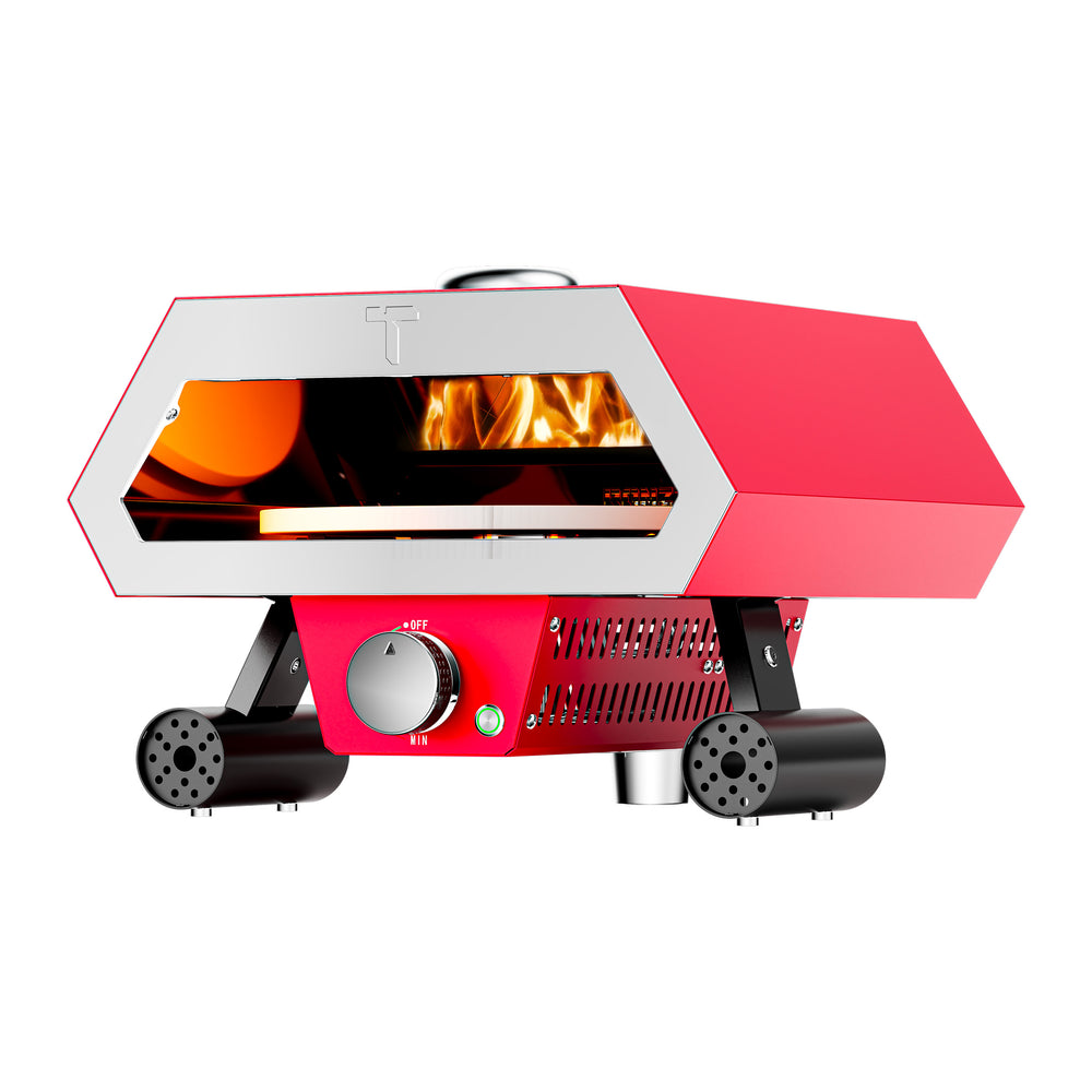 Rotating pizza oven - Red Ronzio 12"