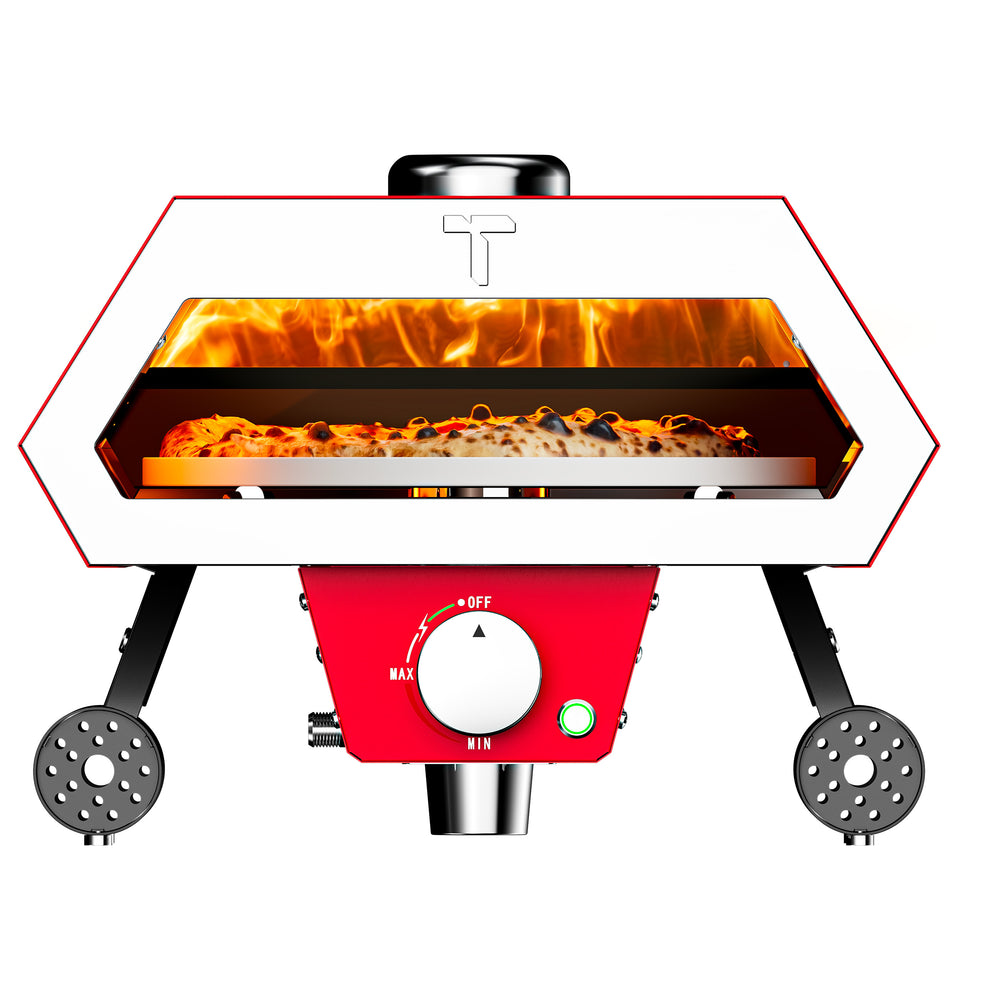 Rotating pizza oven - Red Ronzio 12"