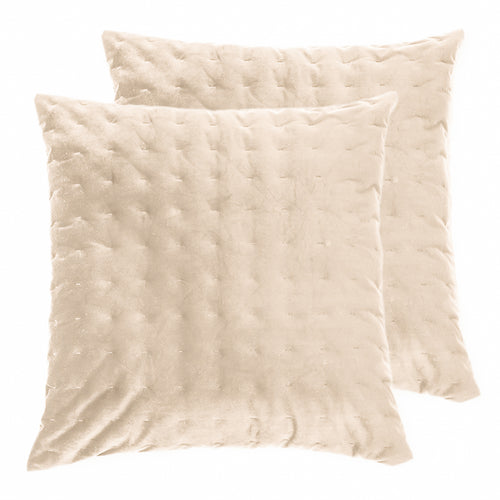 Ensemble de coussins en velours crème - Riad