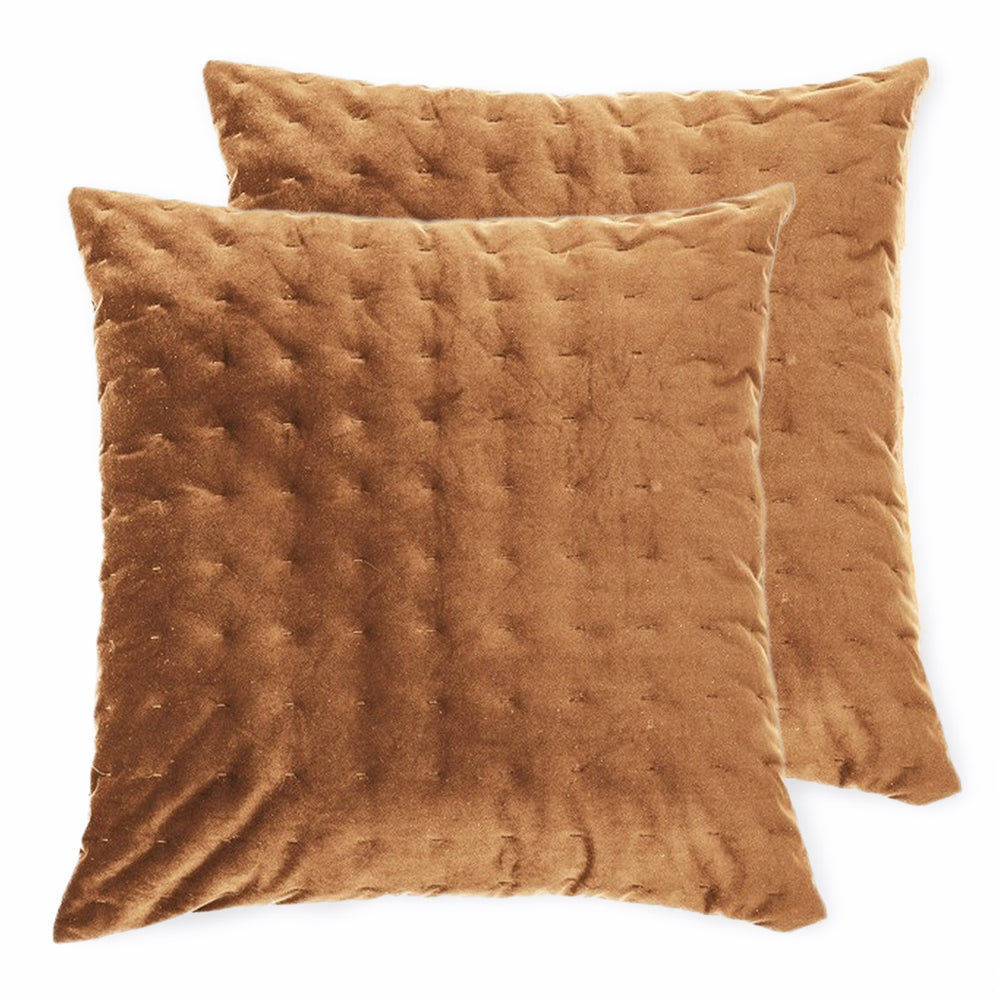 Brown velvet cushion set - Riad
