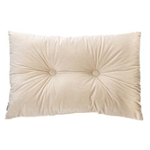 Coussin rectangulaire en velours crème - Riad