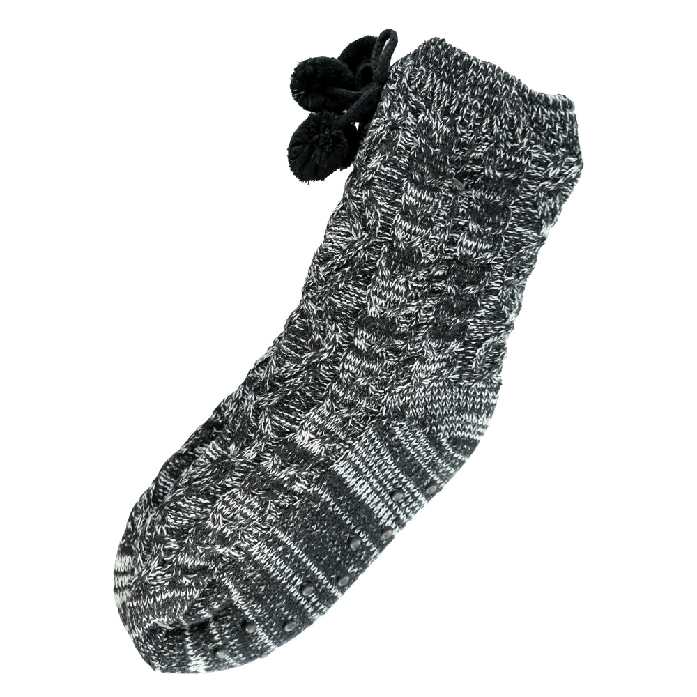 Lined wool socks - Black