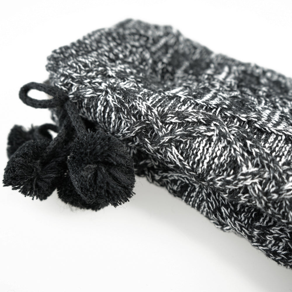 Lined wool socks - Black