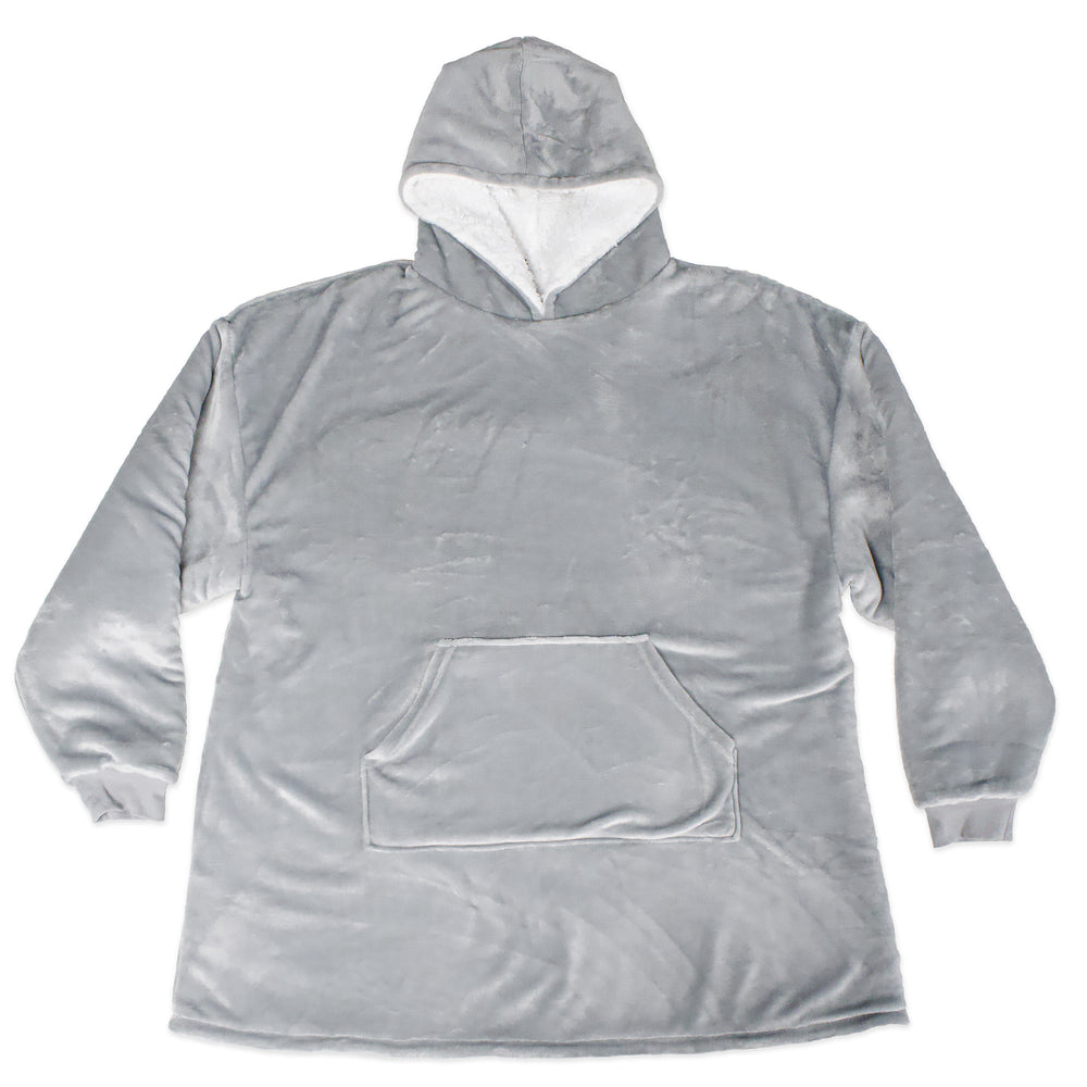 Oversized reversible hoodie blanket - Grey