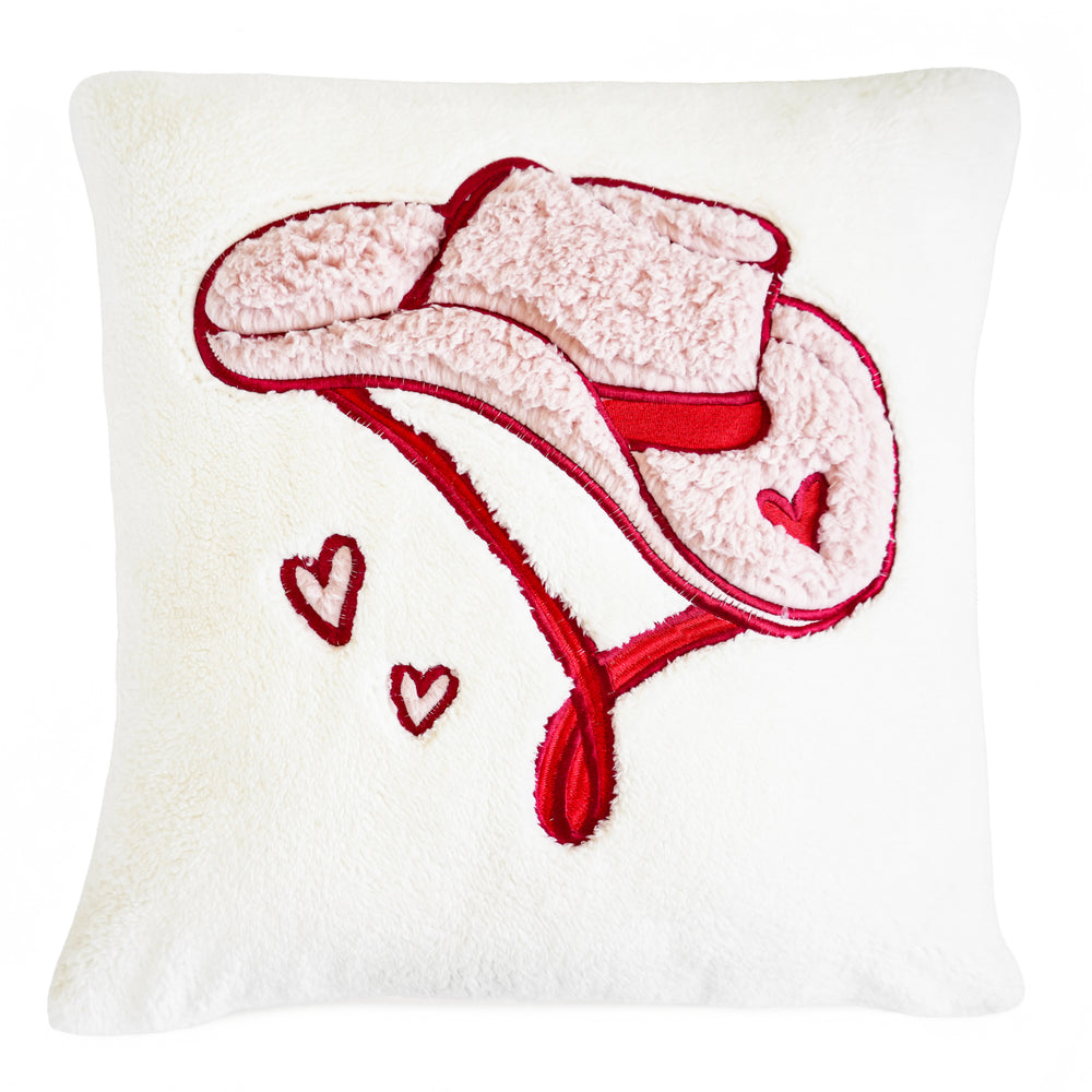 Coussin en sherpa - Chapeau de Cowgirl