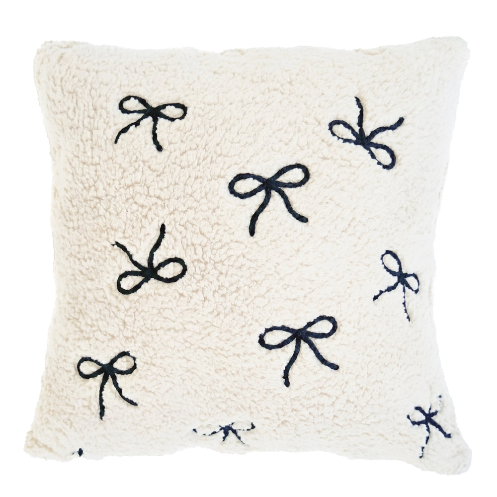 Sherpa Cushion - Bow