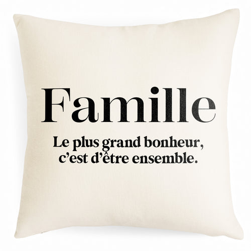 Soft chenille cushion - Famille
