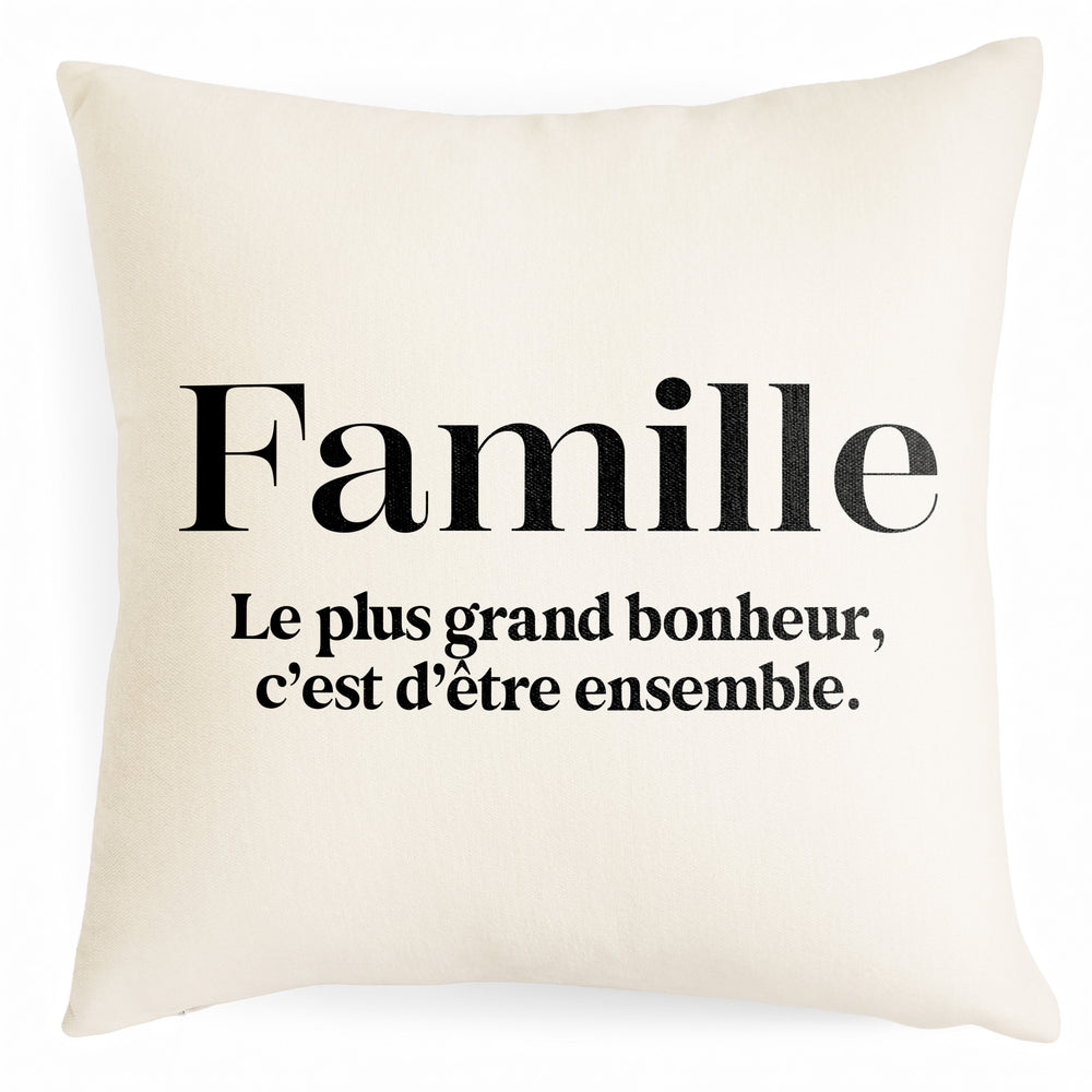 Coussin en chenille doux - Famille
