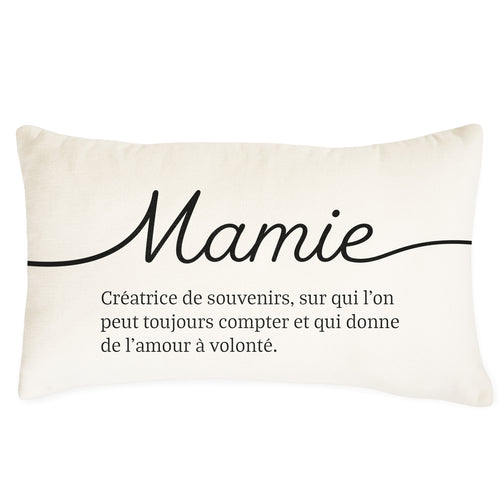 Soft chenille rectangular cushion - Mamie