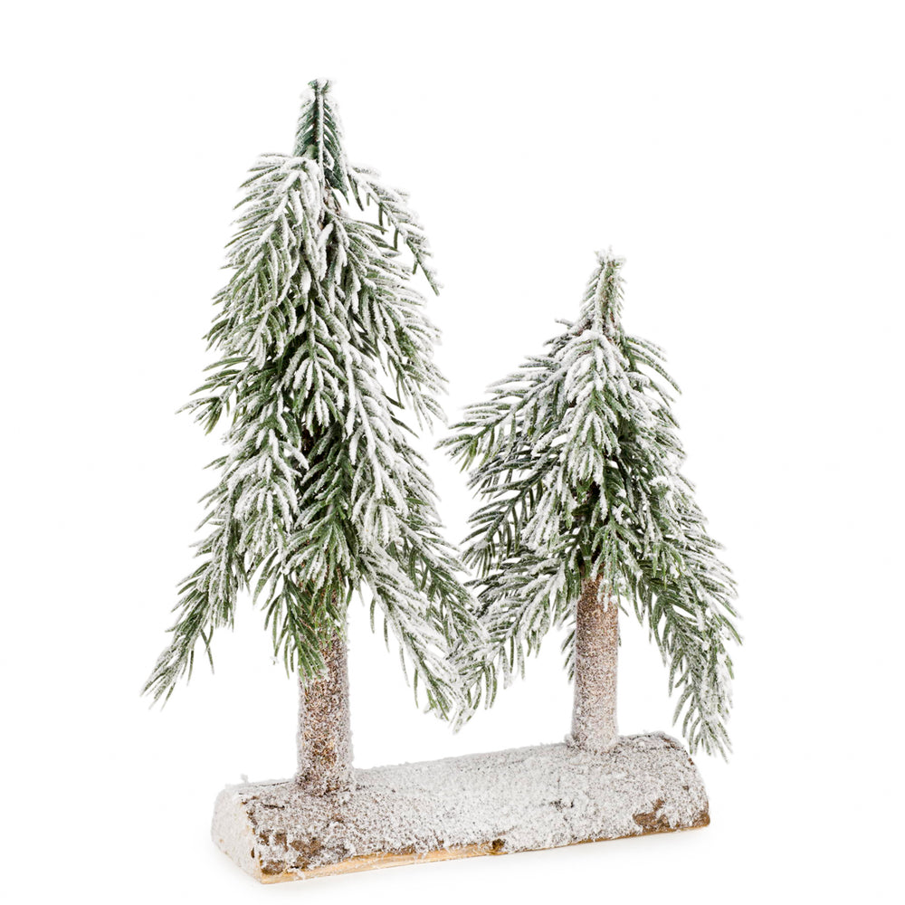 Snow-covered fir trees