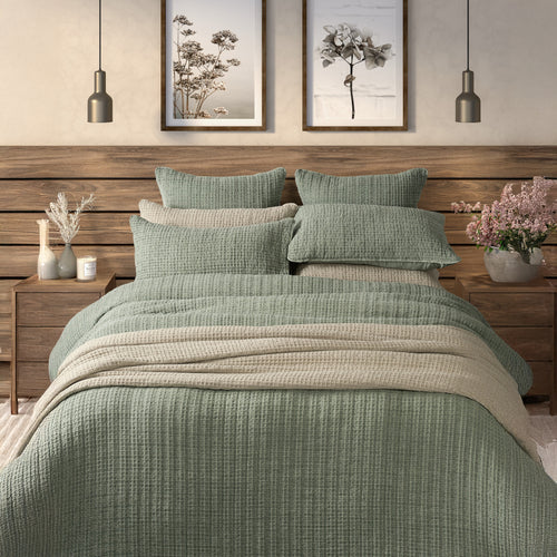 Courtepointe verte gaufrée - Spirit