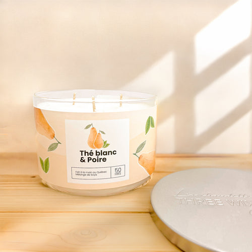 3-Wick Candle - White Tea and Pear