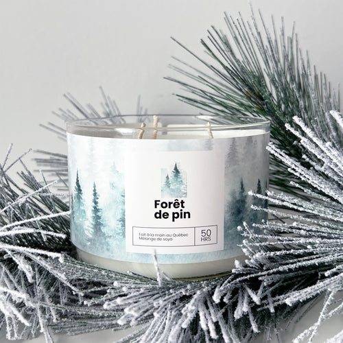 Chandelle 3 mèches - Forêt de pin||3 Wick Candle - Pine forest