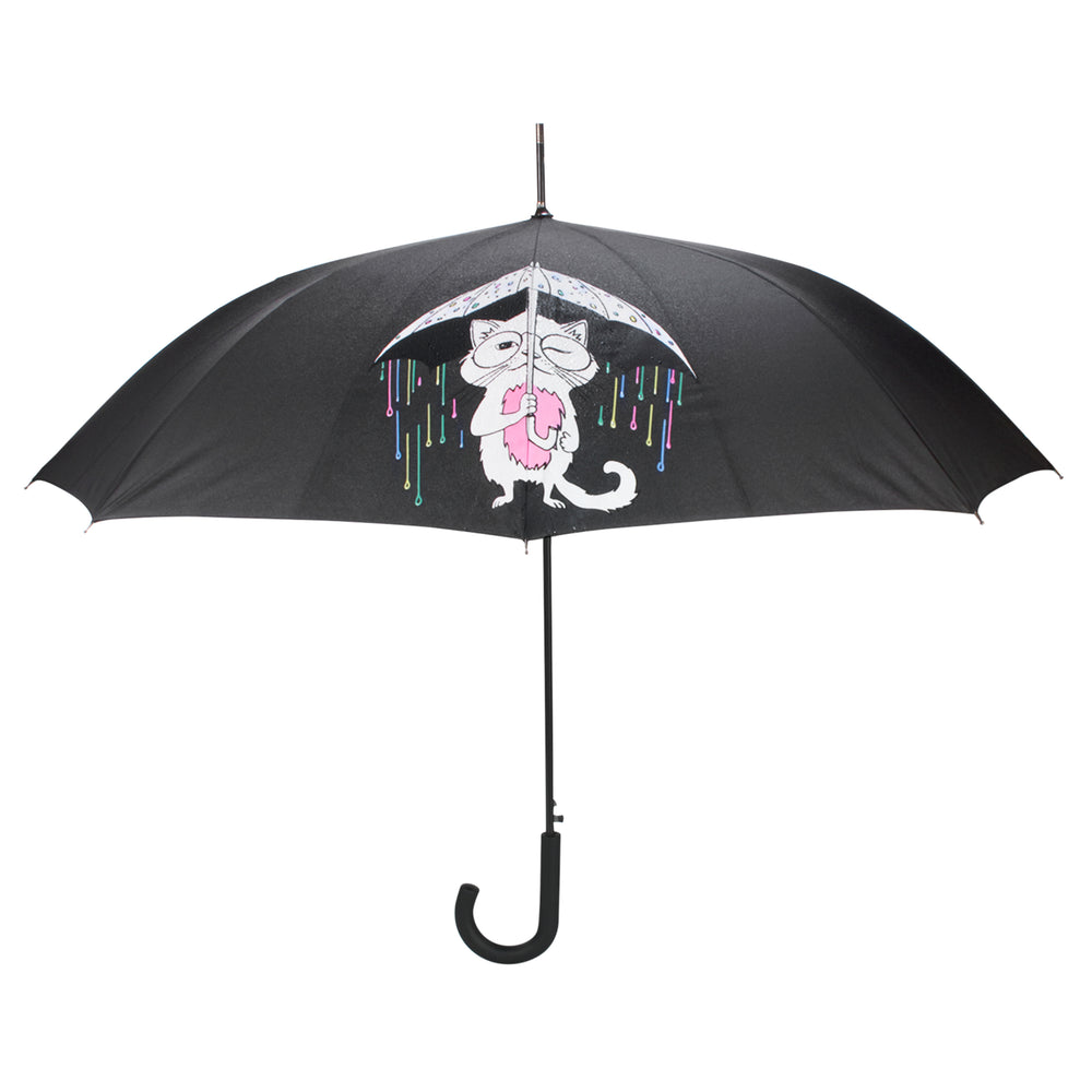 Parapluie changeant de couleurs - Chat grognon||Color changing umbrella - Grumpy cat