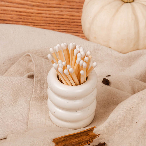 White matchpot - Mimi & August