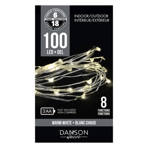 File de lumières DEL - Blanc chaud