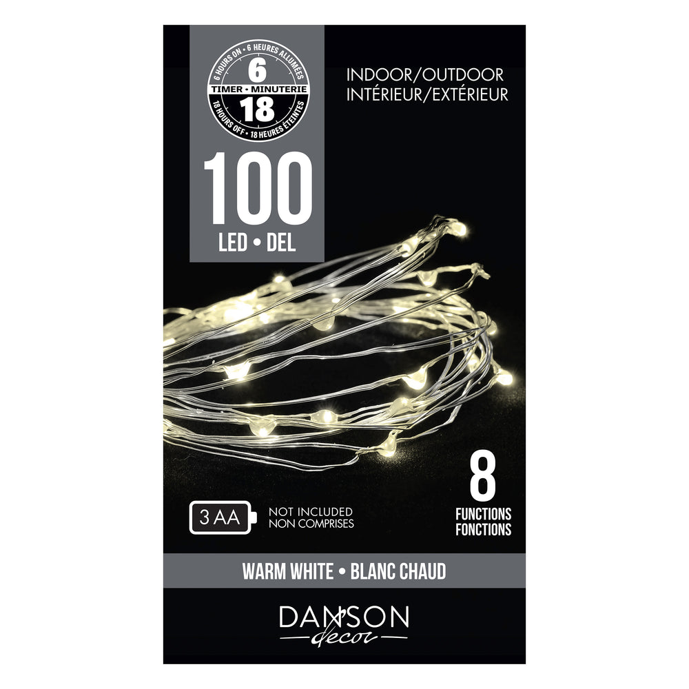 File de lumières DEL - Blanc chaud