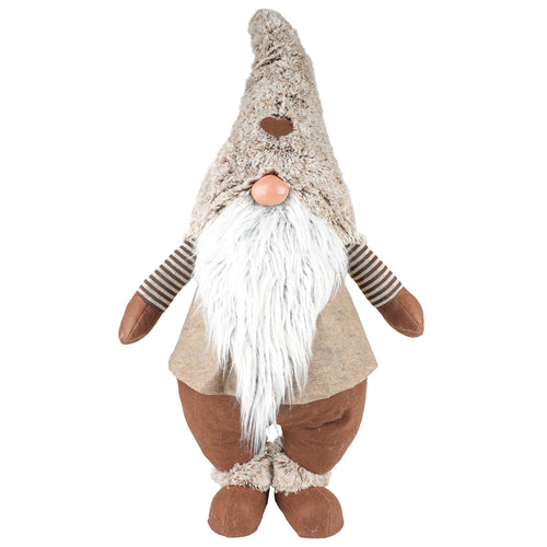 Standing gnome - Brown & beige