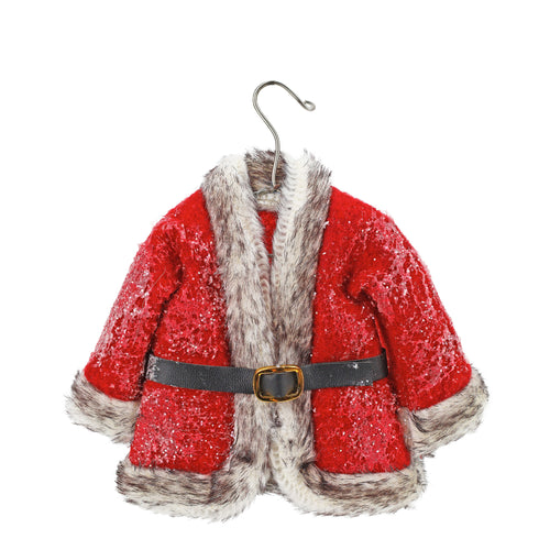 Santa Claus Coat Ornament - Gray fur