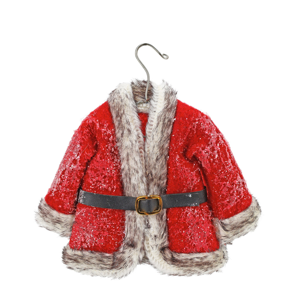 Santa Claus Coat Ornament - Gray fur